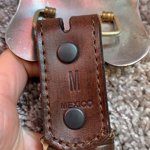 Leather belt and belt buckle - Picture 5 of 6